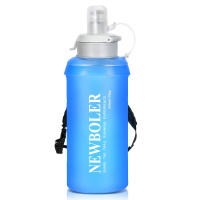 Botella De Agua Deportiva Plegable Y Ligera De 500ml Con Anillo En La Muñeca Antideslizante Para Correr Material TPU Suave - details 12