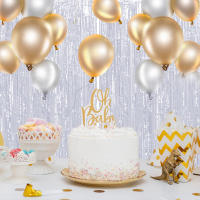 Juego De 1 Pieza De Cortina De Foil Dorado De 9.8 Pies Para Fondo De Fotografía De Cumpleaños Decoración De Fiesta Streamers De Aluminio - details 8
