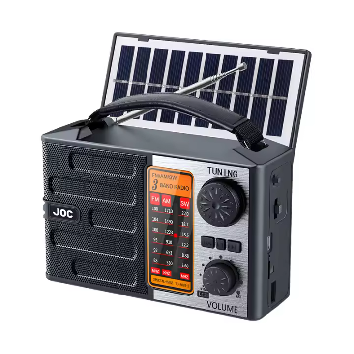 Solar Power Emergency Hand Crank Radio AM FM Weather Radio, SOS, 3 Modes ,Reading Lamp - 1