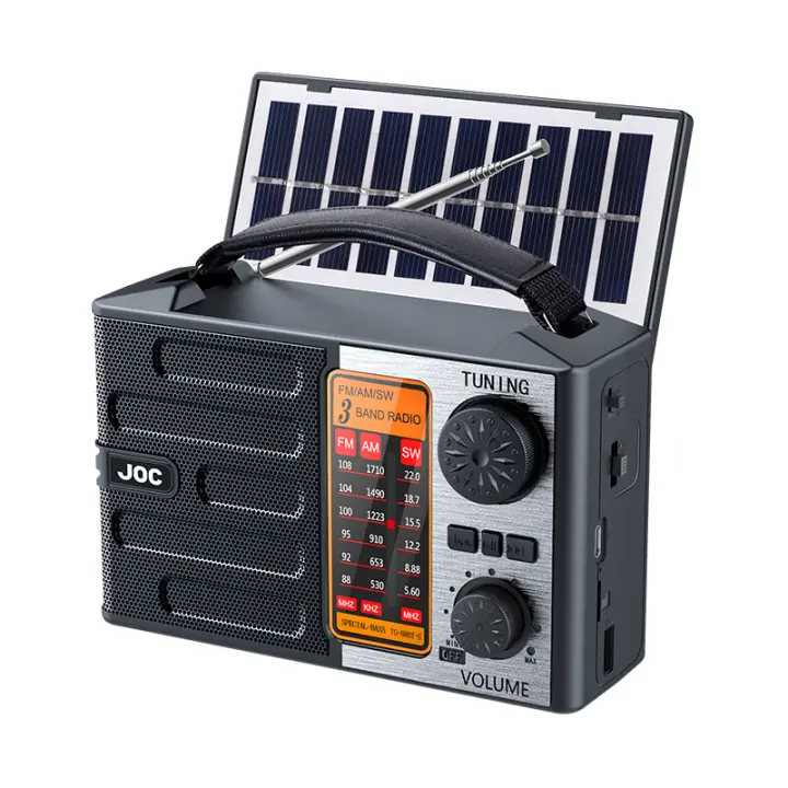 Solar Power Emergency Hand Crank Radio AM FM Weather Radio, SOS, 3 Modes ,Reading Lamp - 1