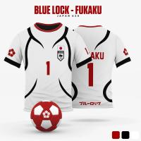 Camiseta Azul Lock Japón U20 Blanco Anime Dibujos Animados Cosplay Hombre Verano Manga Corta Niños Moda Mujer Camiseta O-Neck Polyester - details 5
