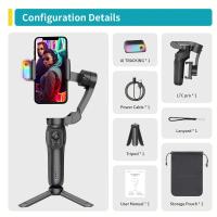 Gimbal L7C pro 3-Eje Con Rastreo De Cara Y Luz RGB Magnética Estabilizador Antisucción Para iPhone Android Para TikTok/Vlog/Live - details 1