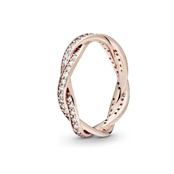Pandora - Anillo Pandora Plata Rose Circon atado, Viene con embalaje de Caja de Giunte original. - 1