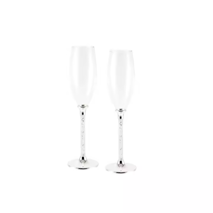 2 Copas Cava 25 cm. detalle pie criatales diámetro 5 cm. - 1