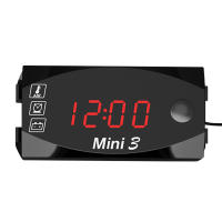 Medidor De Voltaje Digital Para Motocicleta IP67 Impermeable 6V-30V Con Reloj Y Termómetro 3 En 1 Monitor De Batería Medidor De Tiempo - details 7