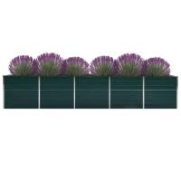 vidaXL Arriate de acero galvanizado verde dimensiones 240 x 80 x 77 cm,  240 x 80 x 45 cm,  100 x 40 x 45 cm y mas - details 0
