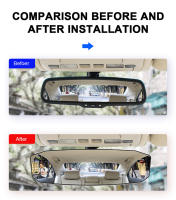 Espejo Retrovisor Convexo De Ancho Para Coche Antigolpes Y Anti-Reflectante Para Asiento Infantil Y Visera Solar Cubierta De Espejo Interior - details 2