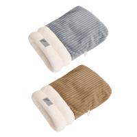 Cama De Descanso Para Mascotas Cálido Saco De Dormir Semi-Acrizado Para Gatos Y Perros Cómodo Para Camping Con Tres Capas Material De Algodón Veludo Y Piel De Oveja - details 0