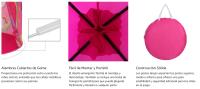 SONGMICS Tienda para Niños, Carpa Infantil, Castillo de la Princesa, Pop Up, Regalo para Niños, para Interior y Exterior, Bolsa de Transporte, Rosa y Amarillo - details 1