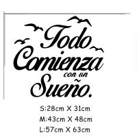 Pegatina De Pared Moderna En Estilo Español Para Oficina Y Dormitorio Adorno Vinilo Para Decoración De Habitaciones Y Salas - details 0