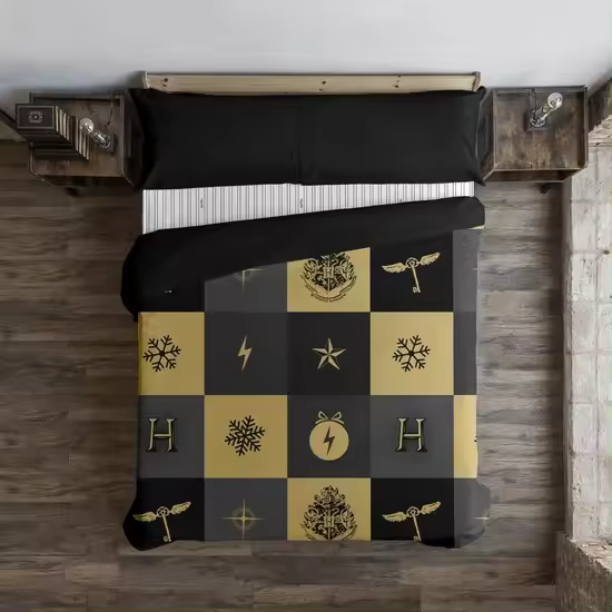 BL BELUM  Funda nórdica Harry Potter, Funda nórdica con botones 100% algodón modelo Hogwarts Cuadros Navidad - Funda Nórdica Extrasuave - Funda Nórdica 100% Made in Spain - 1