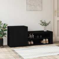 vidaXL Mueble Zapatero Madera Contrachapada Armario Pasillo Entrada Color Blanco,  Gris hormigón,  Gris sonoma - details 4