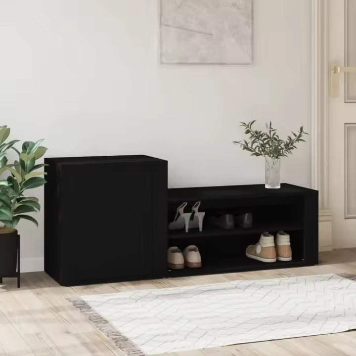 vidaXL Mueble Zapatero Madera Contrachapada Armario Pasillo Entrada Color Blanco,  Gris hormigón,  Gris sonoma - 1