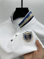 Camisa Polo Para Hombre De Lujo Ligera Con Bordado Exquisito Transpirable Y Cómoda De Verano Cuello Redondo Manga Corta Estilo Casual - details 9