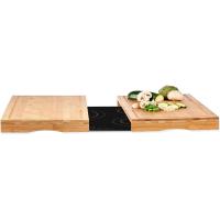 STARLEY-Juego De 2 Tablas De Cortar Con Función Cubre Vitrocerámica, 56x54x4cm,Material Bambú - details 1