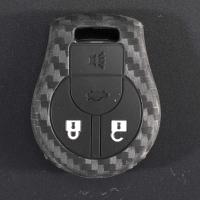 Carcasa De Llave De Coche De Silicona Con Patrón De Fibra De Carbono 2/3/4 Botones Para Nissan Juke Micra Qashqai Porta Llaves - details 1