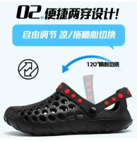 Zapatillas De Verano Para Hombre Clogs EVA Sandalias Planas Transpirables Con Agujeros Para Playa Hogar Descanso Slides - details 7