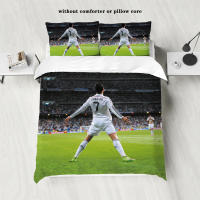 Juego De Cama 3 Piezas Estampado De Estrella De Fútbol Y Amor (1 Funda De Edredón + 2 Fundas De Almohada) Set De Algodón Suave Y Cómodo - details 8