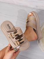 Sandalias De Tobillera Para Mujer Verano 2024 Moda Confortables Con Tacón Medio Y Abiertas Elegantes Y Casuales Suela De Goma Talla Real - details 13