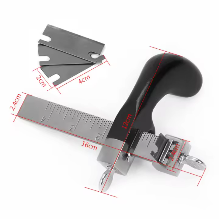 Cortador De Correa De Cuero Profesional WUTA Con 2 Hojas De Acero Ajustable Herramienta De Corte Para Manualidades - 1
