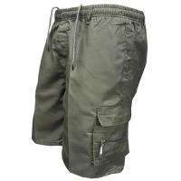 Shorts De Verano 2024 Para Hombre Estilo Militar Cargo Con Bolsillos Pantalones Rectos Elásticos De Cintura Media Algodón Y Poliéster - details 6