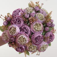 1 Pieza De Flores Artificiales Peonia De Seda Para Decoración Casa Boda Fiesta Faux Bouquet Arreglo De Plástico - details 14