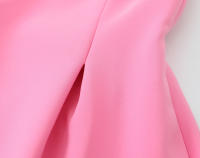 Vestido TRAFZA Para Mujer Estilo Romántico Y Chic Color Rosa Sólido Sin Mangas De Plisado Mini Vestido De Verano Para Vacaciones Y Fechas - details 4