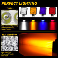 Luz DE TRABAJO LED para Automóvil DXZ, 12 V, mini Luz cuadrada de plástico, 16 Luces, 48 W, Luz Auxiliar de conducción, modificado faro - details 2