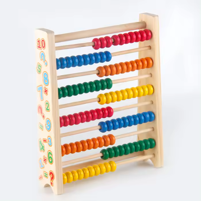 Cálculo De Abacús De Madera Juguete Educativo Montessori Para Niños Juguetes De Aprendizaje Matemático De Guardería Regalos Para Bebés - 1