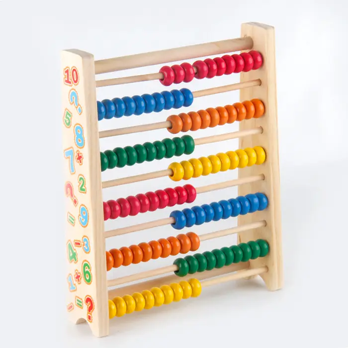 Cálculo De Abacús De Madera Juguete Educativo Montessori Para Niños Juguetes De Aprendizaje Matemático De Guardería Regalos Para Bebés - 1