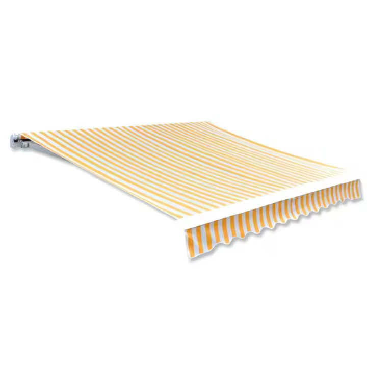vidaXL TOLDO DE LONA NARANJA Y BLANCO 350X250 CM - 1