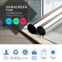 Película De Espejo Unidireccional Para Ventanas Adhesiva Reflector Solar Protector De UV Para Vidrio De Hogar Y Coche DIY Tela De Vinilo Privacidad - details 0