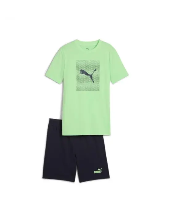 Conjunto Puma Y ESS Logo Lab Verde/Negro - 1