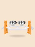 Cuenco De Acero Inoxidable Para Perros Con Soporte De Bambú Elevado Ajustable Alimentador De Alimentos Y Agua Para Gatos Accesorios Para Mascotas - details 5