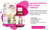 NEO PEQUES | Jarabe Infantil para un Crecimiento Fuerte y Sano | 150 ml | A Base de Vitaminas, Minerales y Extractos de Plantas Naturales | Sabor Naranja - details 2