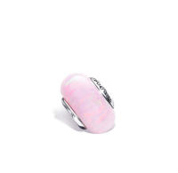 PANDORA Dijes de color rosa opalescente, accesorios de joyería de nicho para mujer, cuentas de bricolaje, regalo de San Valentín para novia, dijes de color rosa opalescente, talla única - details 0