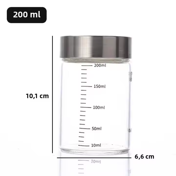 Botella De Vidrio Borosilicato De Alta Calidad 401-500ml a Prueba De Fugas Para Viaje Y Uso Doméstico Escala En La Botella Contenedor De Fluidos Para Café Y Vino - 1