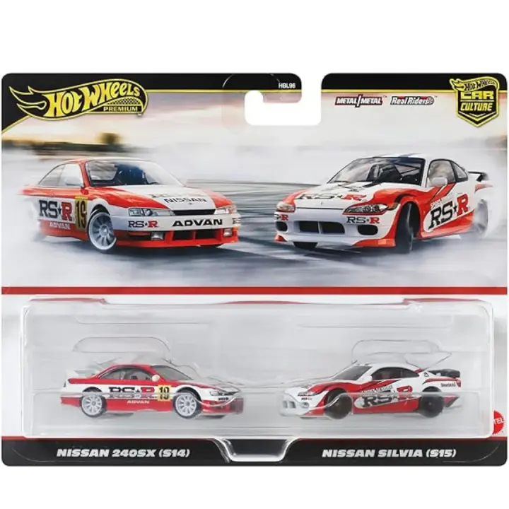 Hot Wheels premium Pack 2 Nissan 240SX (s14) y Nissan Silvia (S15) - 1
