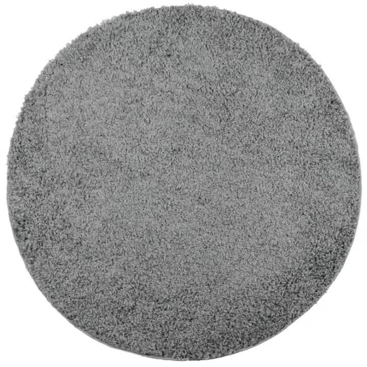 vidaXL Alfombra peluda de pelo largo moderna PAMPLONA Ø 120 cm Color Antracita,  Beige,  Crema y mas Alfombras de área  Alfombra de Piso para Sala de Estar Dormitorio Habitación Salón - 1