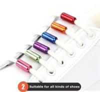 Cordones Elásticos Sin Nudo Para Zapatos Con Cápula De Aluminio Para Niños Y Adultos Zapatillas Cuerdas De Zapatilla Rápidas Semicírculo Cordones Lazos Desenlazados - details 3