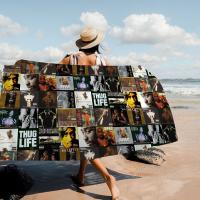 Toalla De Playa Absorbente Y Secado Rápido De Microfibra Para Músicos Y Cantantes Rapper 2Pac T-Tupac Toalla De Yoga Deporte Y Viaje Tamaño 76x182cm - details 1