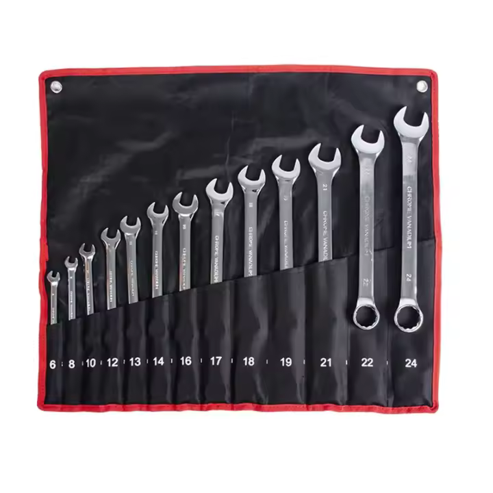 Juego De 12 Llaves De Trinquete Métricas Combinadas Herramienta Universal Para Reparación De Coches Conjunto De Llaves De Trinquete - 1