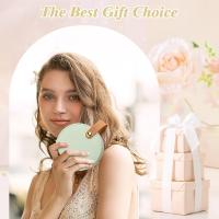 Mini joyero organizador, joyero de viaje para mujer, pequeño estuche de cuero sintético con cremallera, caja de regalo portátil. - details 4