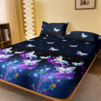 Sábana De Cama Con Patrón Psicodélico De Mariposa 1 Pieza Funda Para Colchón Imprimida En Poliéster 100% Técnica De Impresión Rotativa - details 1