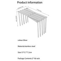 Soporte Extensible para Tapa de Olla Organizador de Platos Flexible para Cocina - details 6