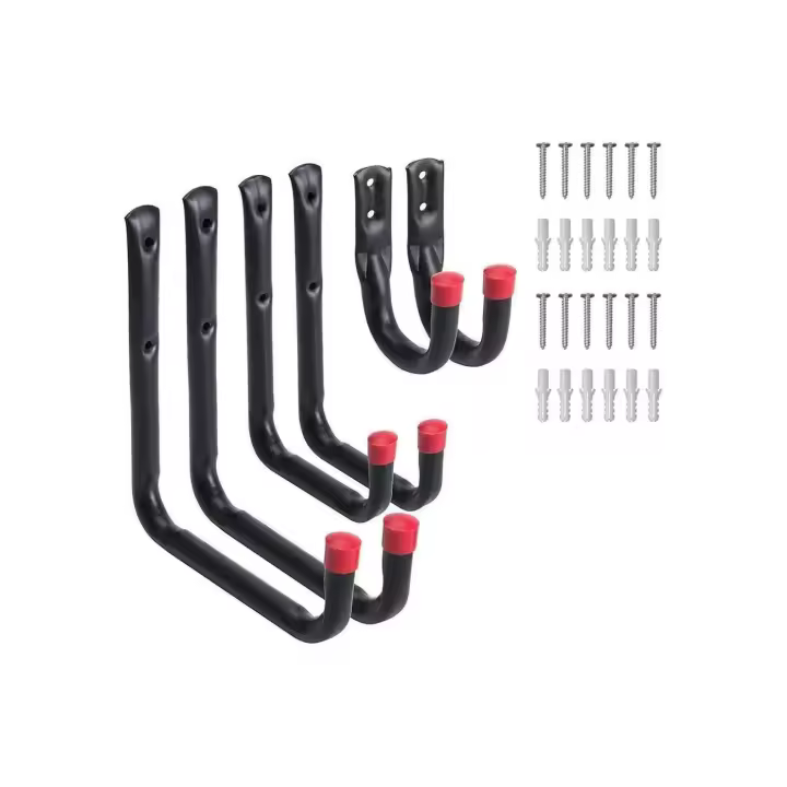 Mediawave Store Kit 6 piezas Ganchos universales multiusos Metal Estante-ahorro 3 mediciones - 1