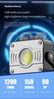 Lámpara De Camping LED COB Recargable Con Iluminación Continua Alta Brillo Exterior Portátil Magnética Emergencia Trabajo Luz De Fosa - details 2