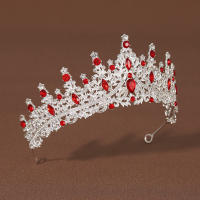 Diadema De Lujo Para Novia Con Estilo Griego Verde Y Roja Adorno Para El Cabello Para Damas En Boda Material Metálico Proveniente De Jiangsu China - details 4