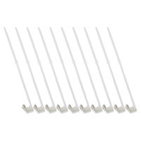 10pcs Marco De Bandera Para Vehículo Plástico Poles De Ventana De Coche Sin Banderas Blanco Accesorios Para Automóvil - details 2