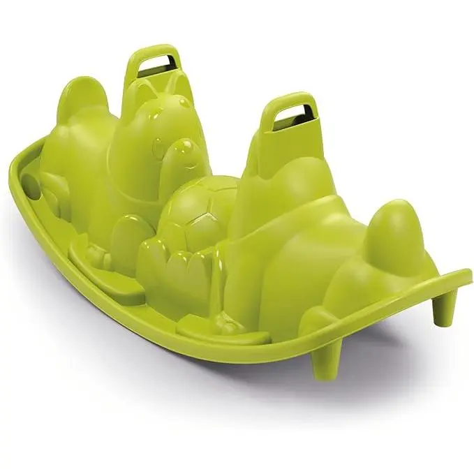 Smoby - Balancín Infantil, Color Verde, Ergonómico y Divertido, Dos Asientos con Dos Asas, Tratamiento Anti-UV, 115 x 49,5 x 50,7cm - 1